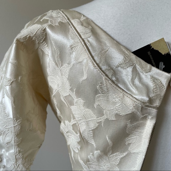 XS New Look, 1948 Cotton Brocade Dress, mint but needs zip - Picture 8 of 13